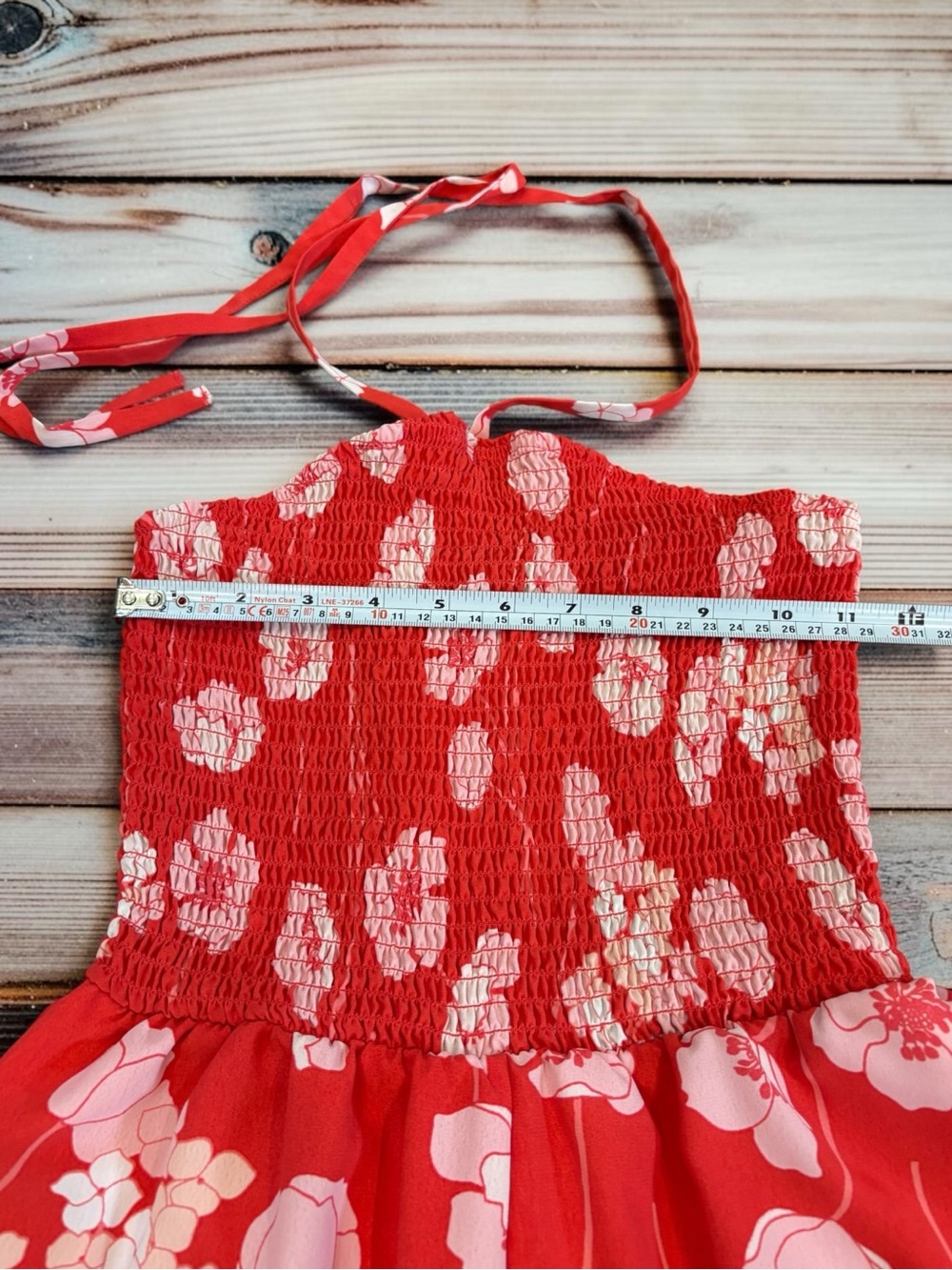 NWOT Lily Rose Junior’s XS Smocked Romper w/ Tie Neck Halter & Floral Print - Picture 5 of 12